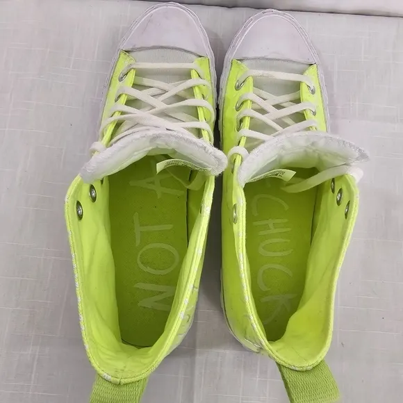 Converse Unt1tl3d Not A Chuck All Star Hi Shoes Sneakers Green Volt
