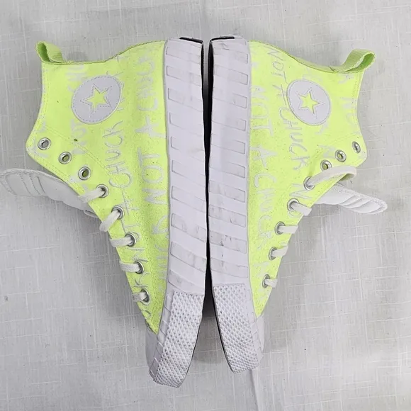 Converse Unt1tl3d Not A Chuck All Star Hi Shoes Sneakers Green Volt