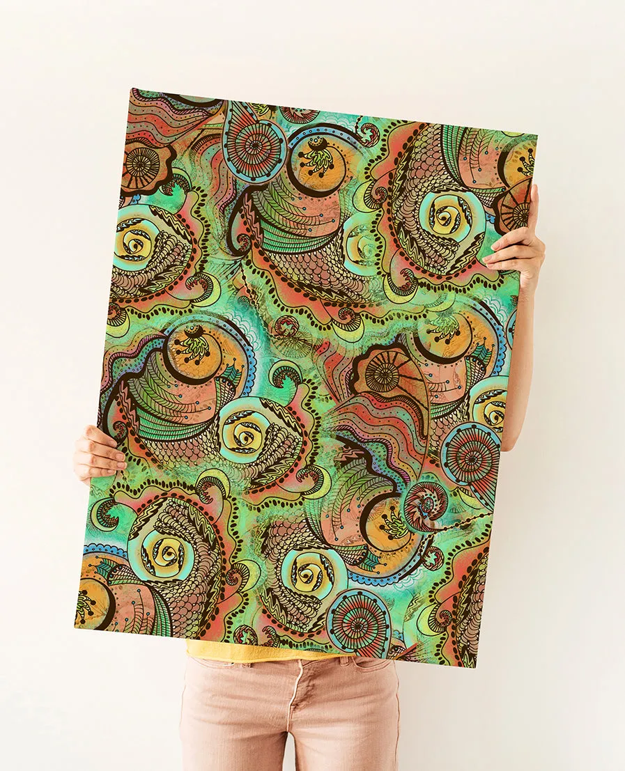 Cornucopia Pattern Canvas Reproductions