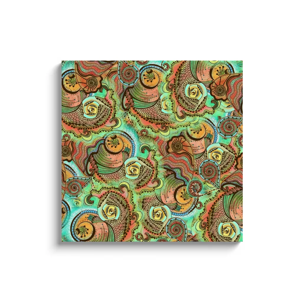 Cornucopia Pattern Canvas Reproductions