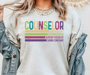 Counselor Stacked List Ash Tee