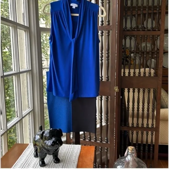 Courtly Colorblock Women's Skirt Duke Blue   Black