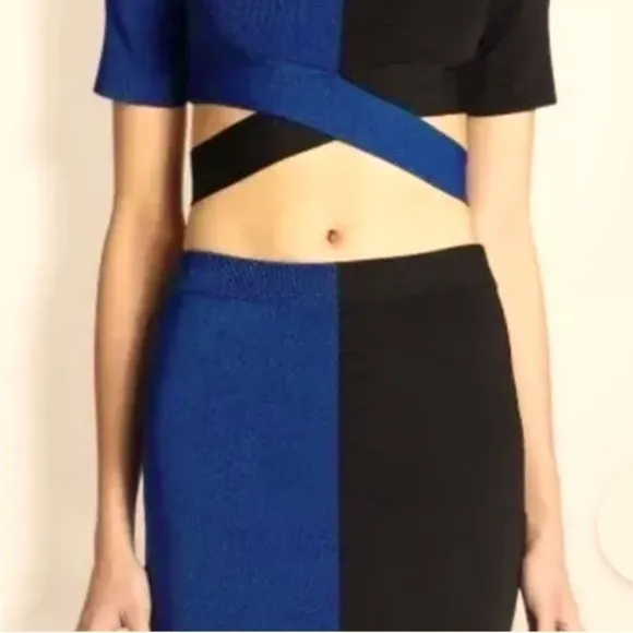 Courtly Colorblock Women's Skirt Duke Blue   Black