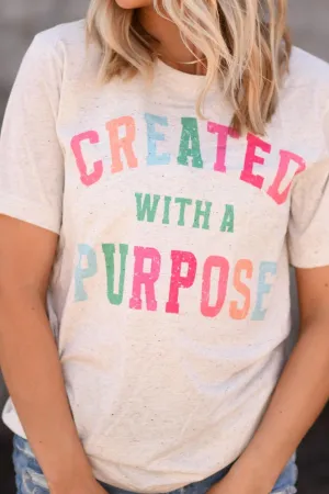 Created with a purpose cream tee