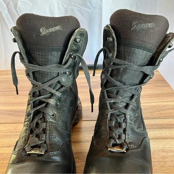 Danner boots Mens 8 Kinetic GTX leather Goretex slip resistant work combat black