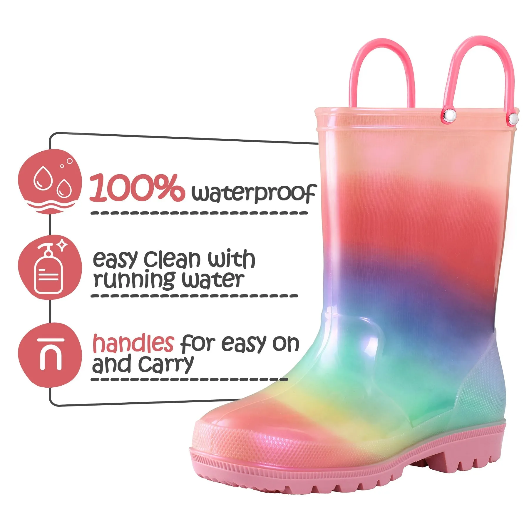 Dazzle Printed Kids Rain Boots