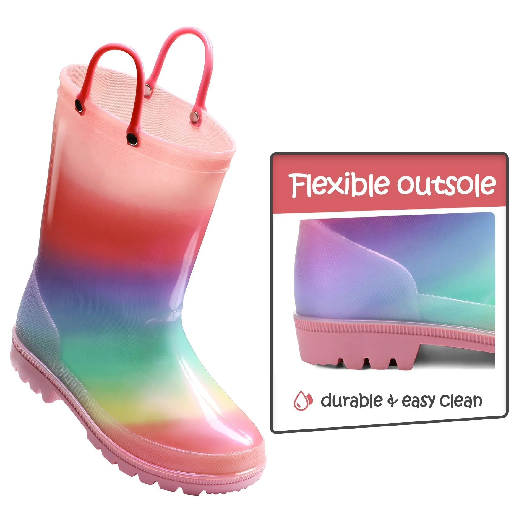 Dazzle Printed Kids Rain Boots