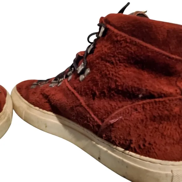Diemme Maroon Leather Lace-Up Ankle Combat Boots Men's Size 10M