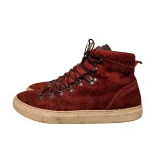 Diemme Maroon Leather Lace-Up Ankle Combat Boots Men's Size 10M