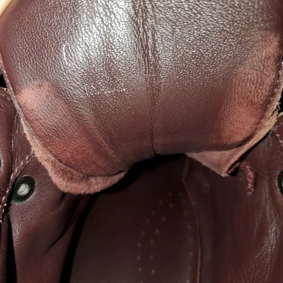 Diemme Maroon Leather Lace-Up Ankle Combat Boots Men's Size 10M