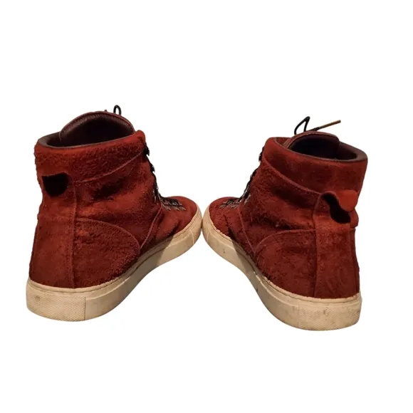 Diemme Maroon Leather Lace-Up Ankle Combat Boots Men's Size 10M