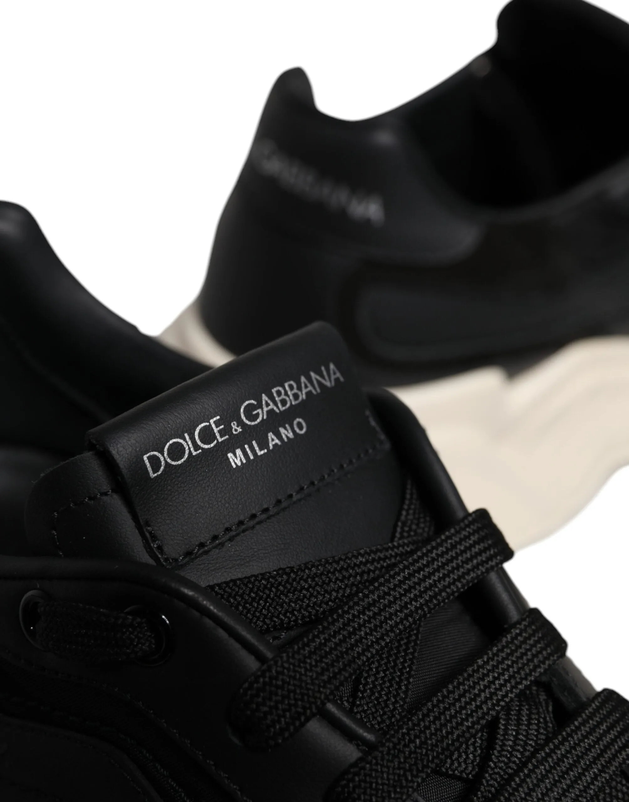 Dolce & Gabbana Black White Daymaster Low Top Sneakers Shoes