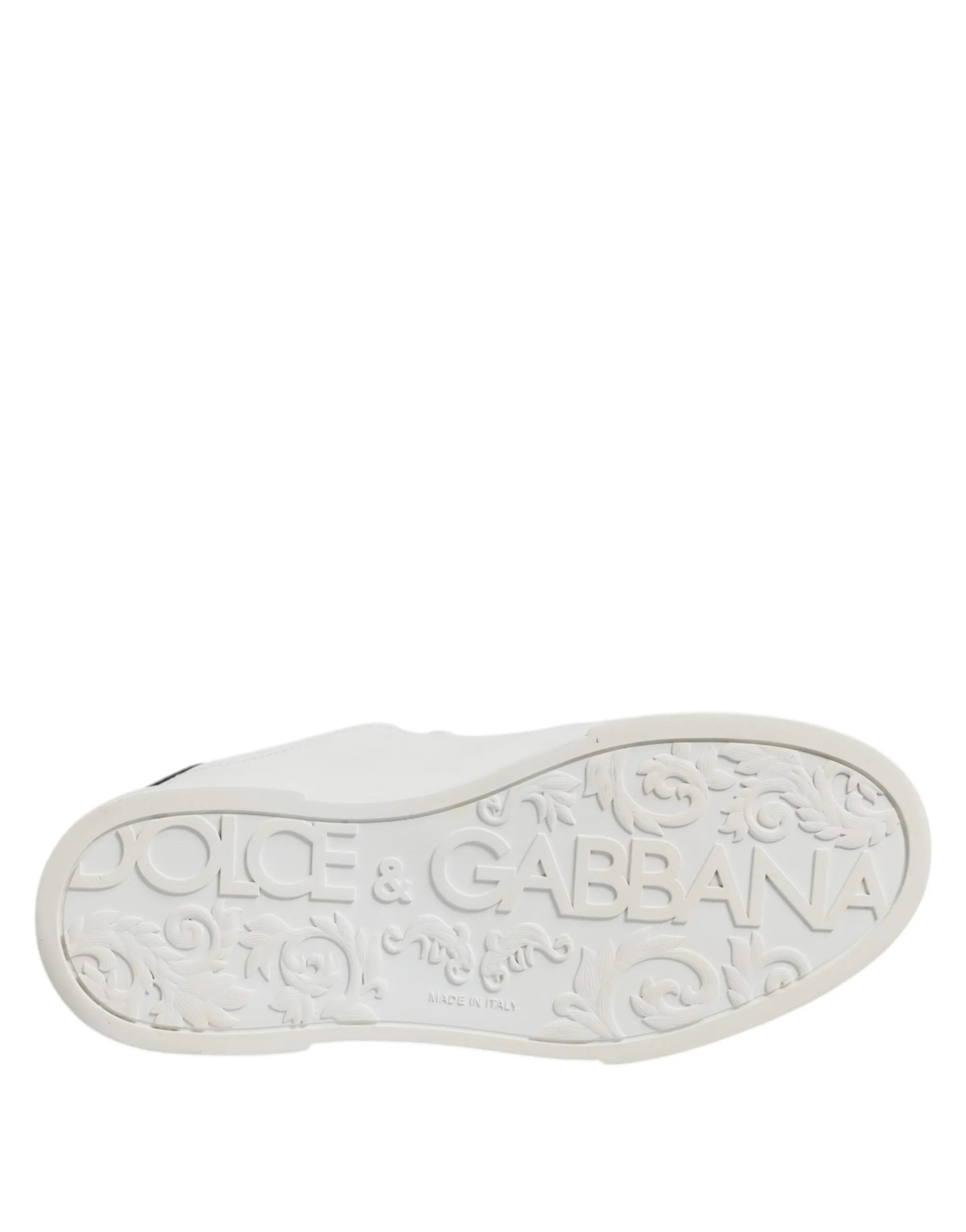 Dolce & Gabbana White Royal Crown Low Top Sneakers Shoes