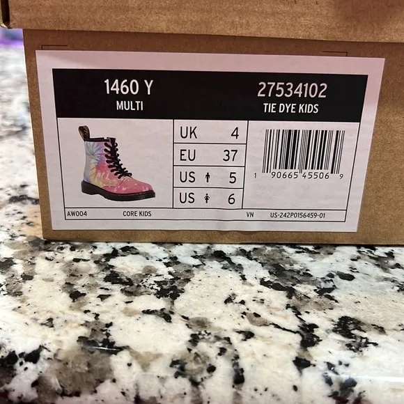 DR. MARTEB TIE DYE LACE UP BOOTS
