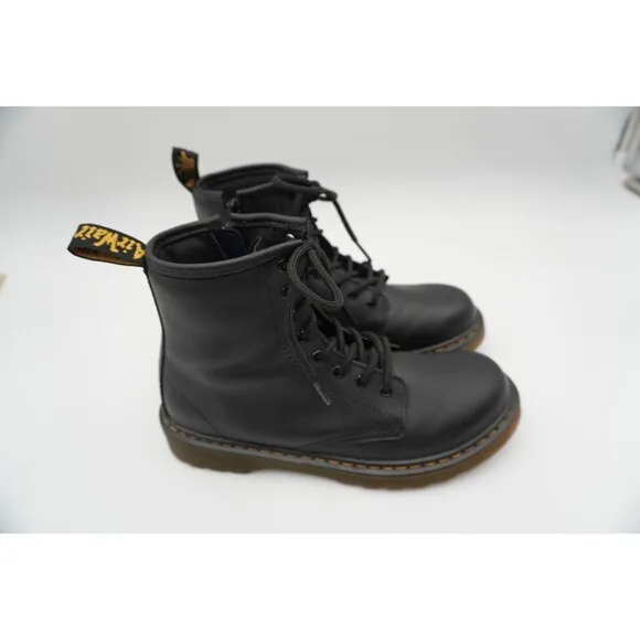 Dr. Martens 1460J Black Durable Leather Moto Combat Boots Lace Up Sz  USM4/USL5