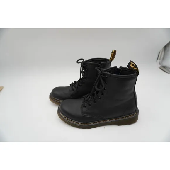 Dr. Martens 1460J Black Durable Leather Moto Combat Boots Lace Up Sz  USM4/USL5
