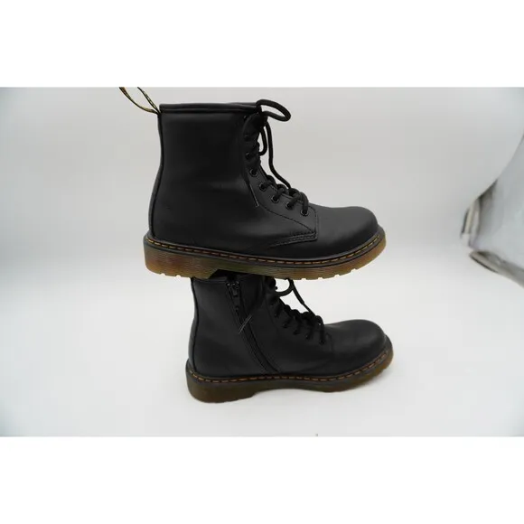 Dr. Martens 1460J Black Durable Leather Moto Combat Boots Lace Up Sz  USM4/USL5
