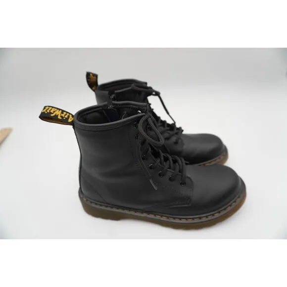 Dr. Martens 1460J Black Durable Leather Moto Combat Boots Lace Up Sz  USM4/USL5