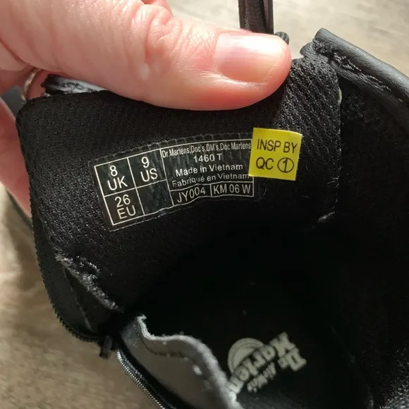 DR. MARTENS TODDLER 1460 SOFTY T LEATHER LACE UP BOOTS 8