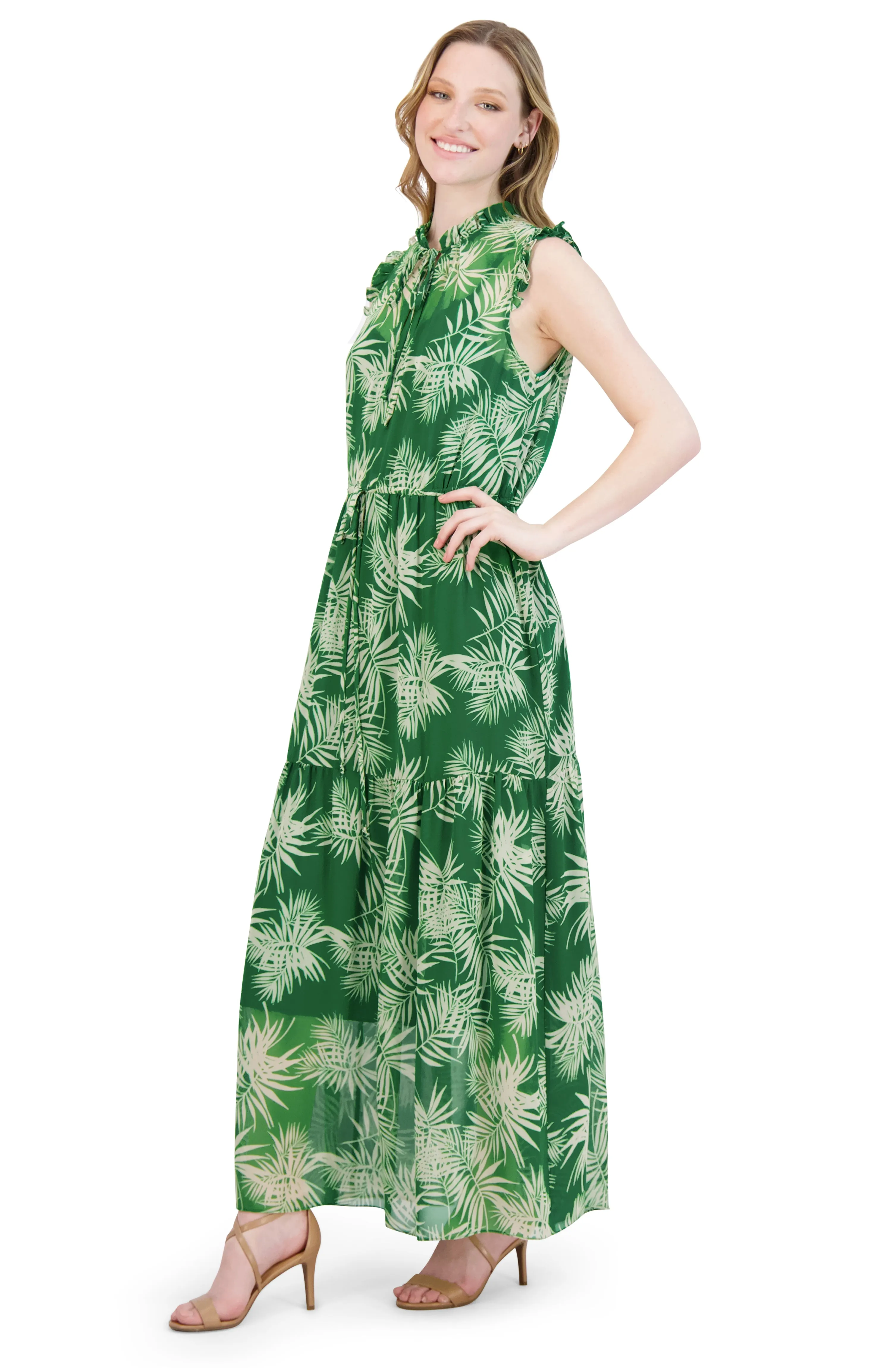 Drawstring Tiered Dress
