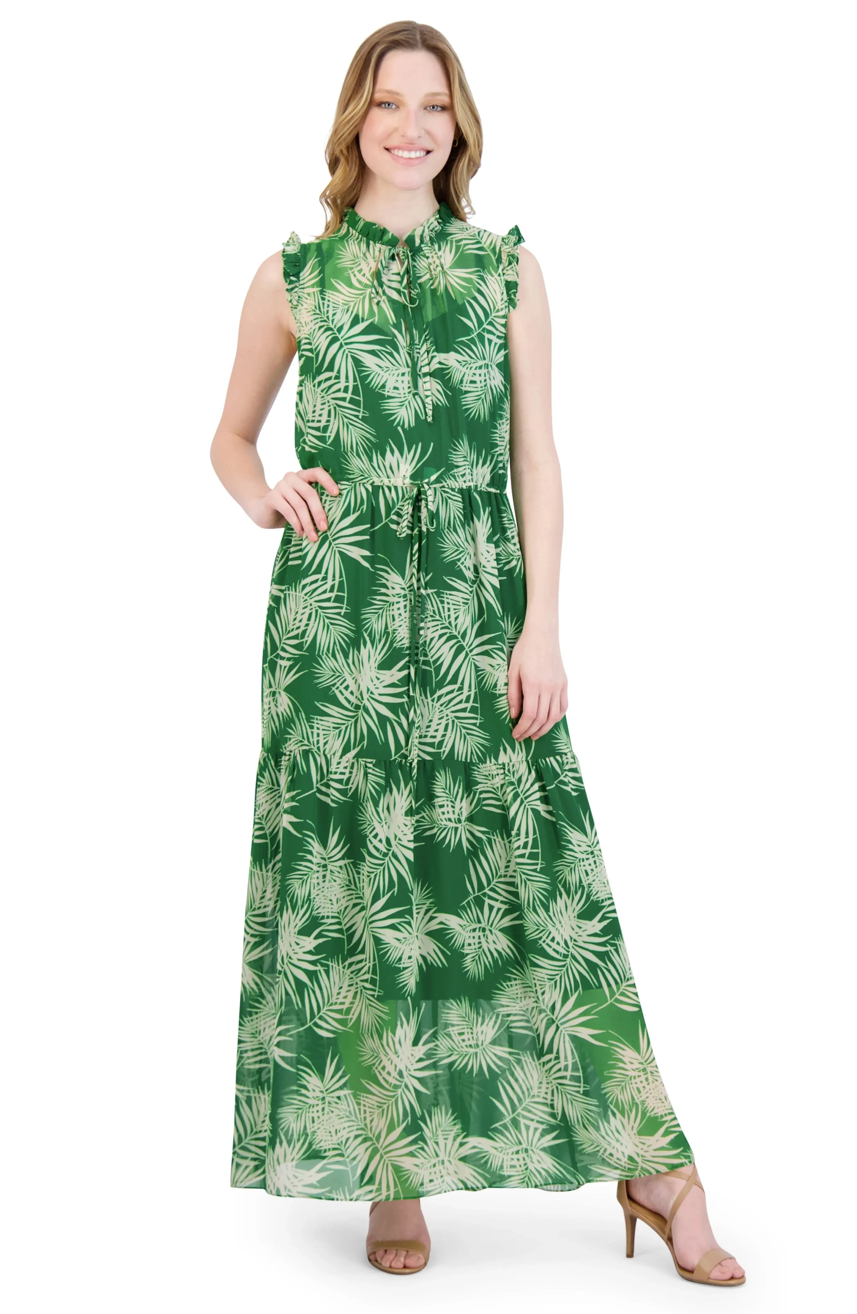 Drawstring Tiered Dress