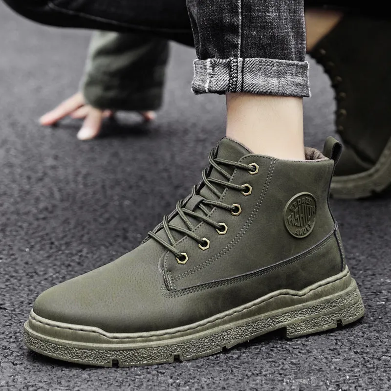 DroKorean Style Trendy High-top Men's Shoes