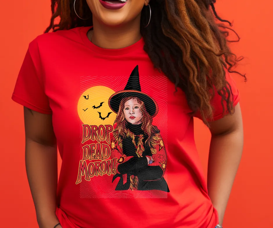 Drop Dead Moron! Red Tee