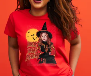 Drop Dead Moron! Red Tee