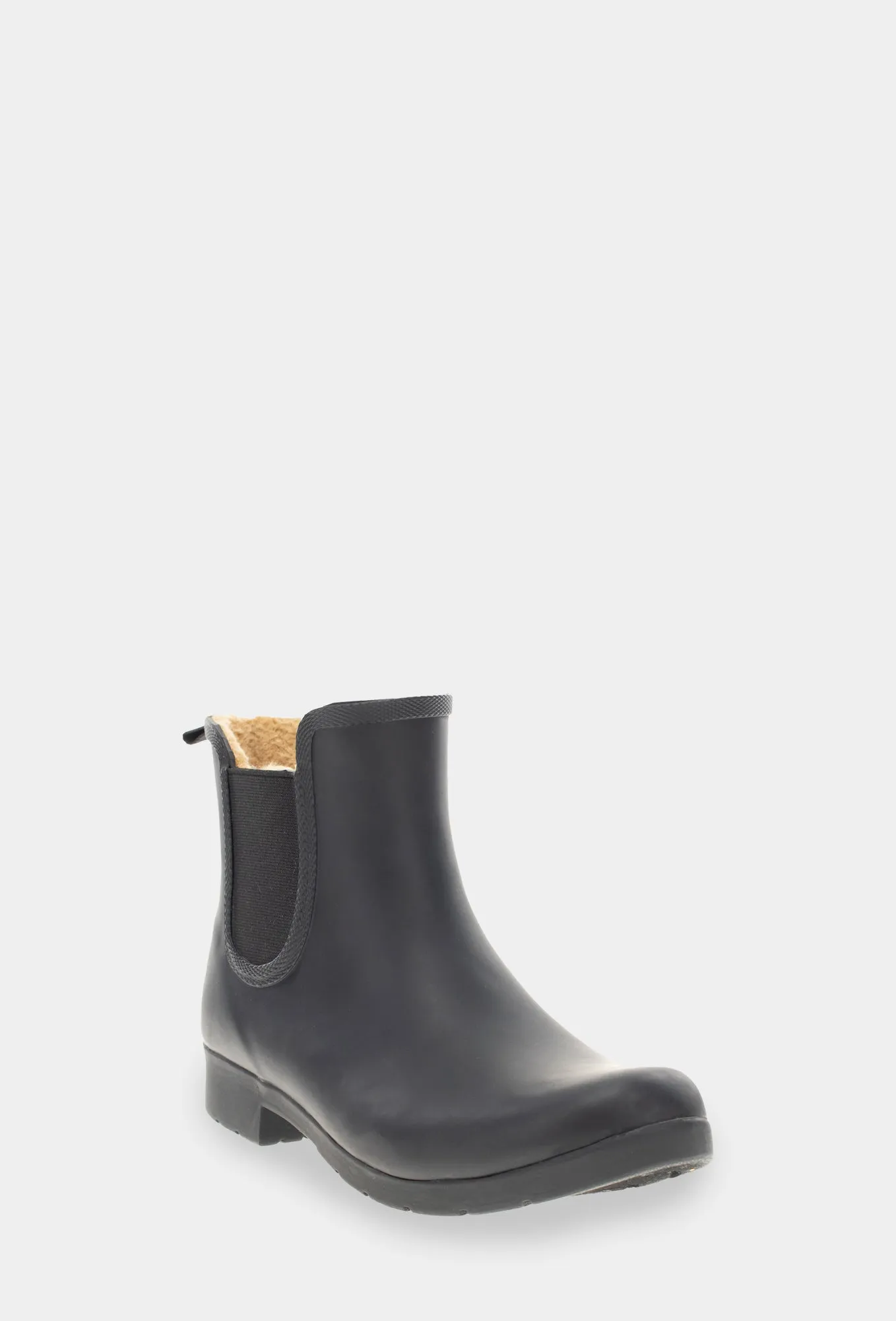 EASTLAKE CHELSEA PLUSH RAIN BOOT - BLACK