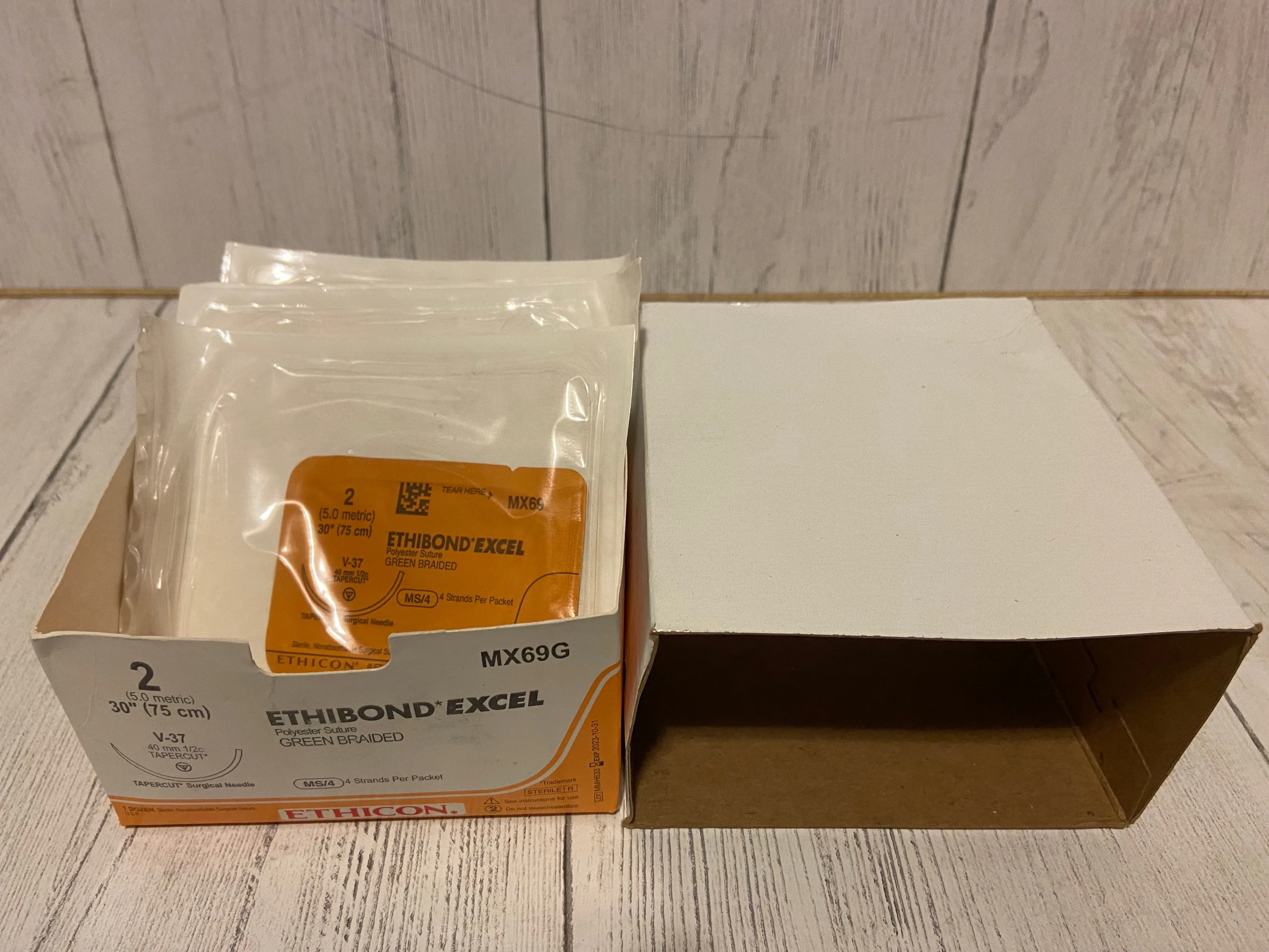 Ethicon - 2 Ethibond Excel Polyester Suture, Green Braided - MX69G - SOLD INDIVIDUALLY