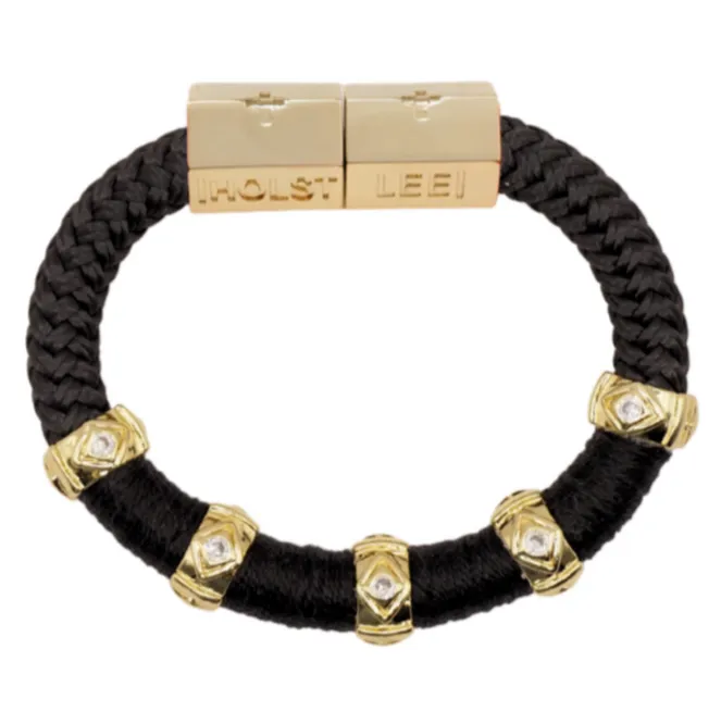 Evil Eye Colorblock Bracelet Black