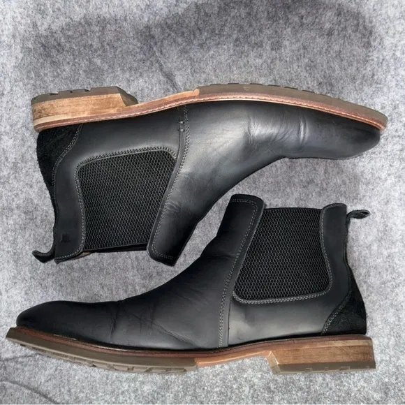 Florsheim Men's Chalet Black Leather Plain Toe‎ Gore Boot- Sz 11.5