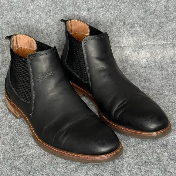Florsheim Men's Chalet Black Leather Plain Toe‎ Gore Boot- Sz 11.5
