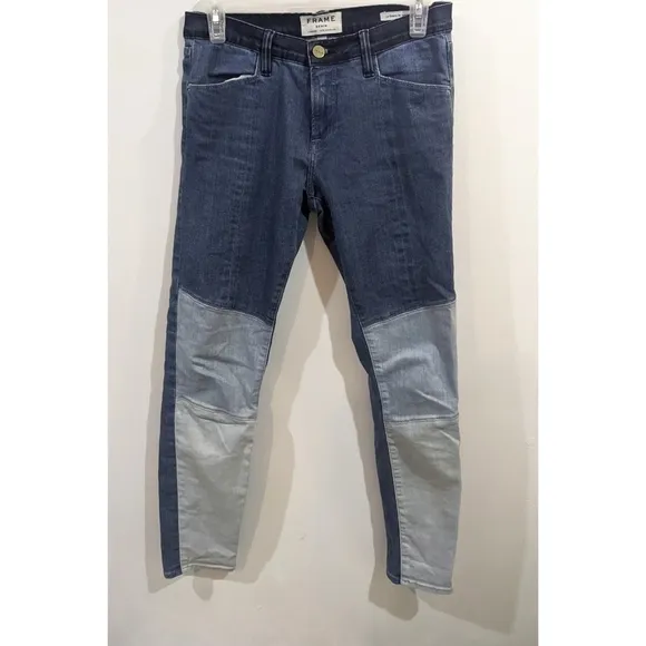 Frame Denim | Le Skinny Colorblock Denim Jeans in Hayden