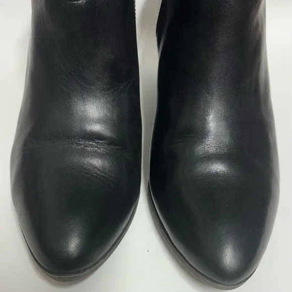 FRYE Judith Double Zip Leather Ankle Boots Black Size 6.5