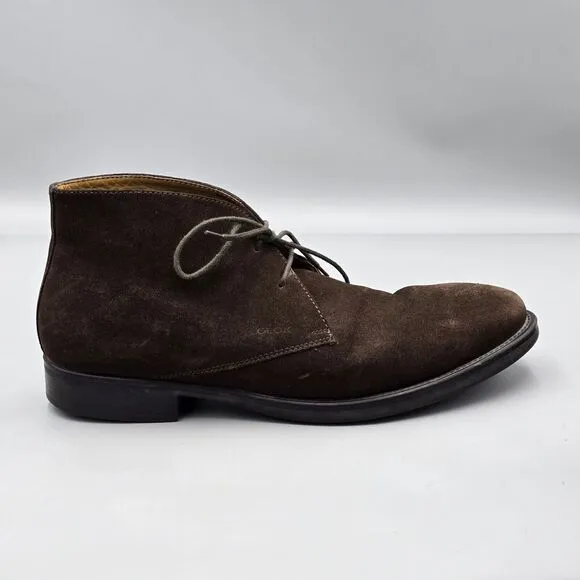 Geox Men's Size 45 EU 12 US VGC Brown Suede Leather Chukka Ankle Boots Shoes