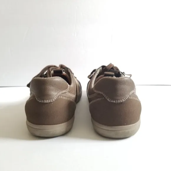 Geox Respira Mens Leather Suede Lace  Up Sneakers Size US 8 Brown