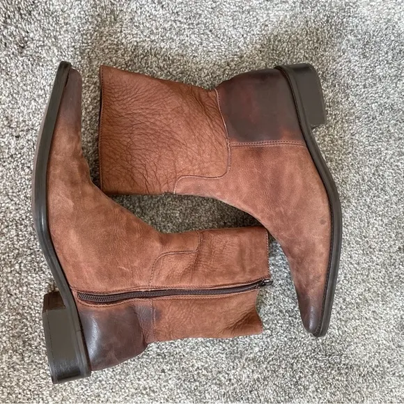 Gillio Western Boots Mens size 6.5/ 26.5 brown Soft leather burnished point toe
