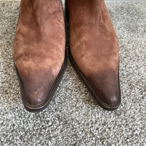 Gillio Western Boots Mens size 6.5/ 26.5 brown Soft leather burnished point toe