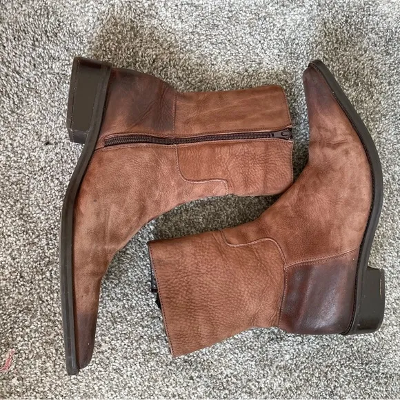 Gillio Western Boots Mens size 6.5/ 26.5 brown Soft leather burnished point toe