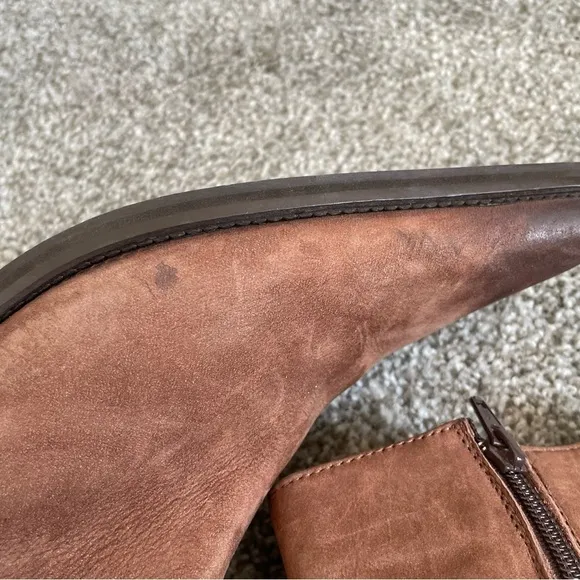 Gillio Western Boots Mens size 6.5/ 26.5 brown Soft leather burnished point toe