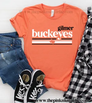 Gilmer Buckeyes Tee/ Custom School Shirt