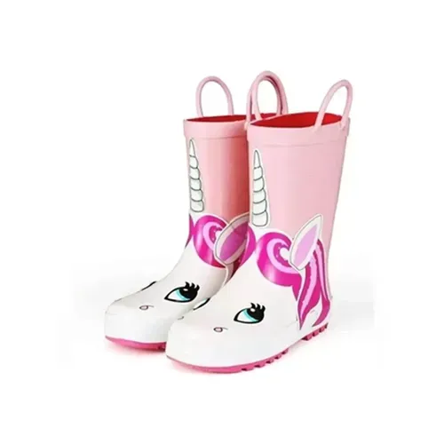 Girl Rain Boots Rubber Unicorns Kids Shoes - KKOMFORME