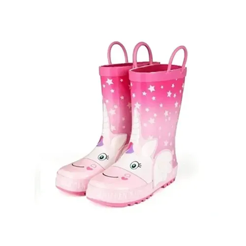 Girl Rain Boots Rubber Unicorns Kids Shoes - KKOMFORME