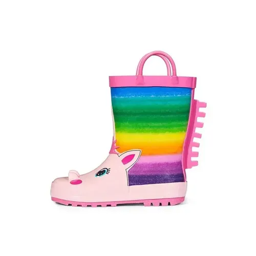Girl Rain Boots Rubber Unicorns Kids Shoes - KKOMFORME