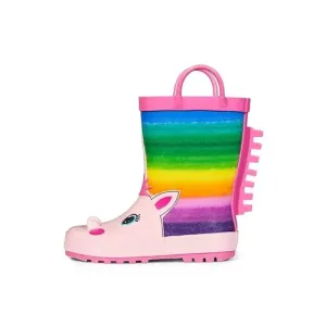 Girl Rain Boots Rubber Unicorns Kids Shoes - KKOMFORME