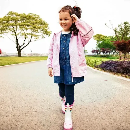 Girl Rain Boots Rubber Unicorns Kids Shoes - KKOMFORME