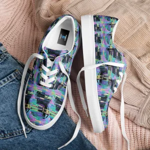 Glitch Guitar Men’s lace-up canvas shoes