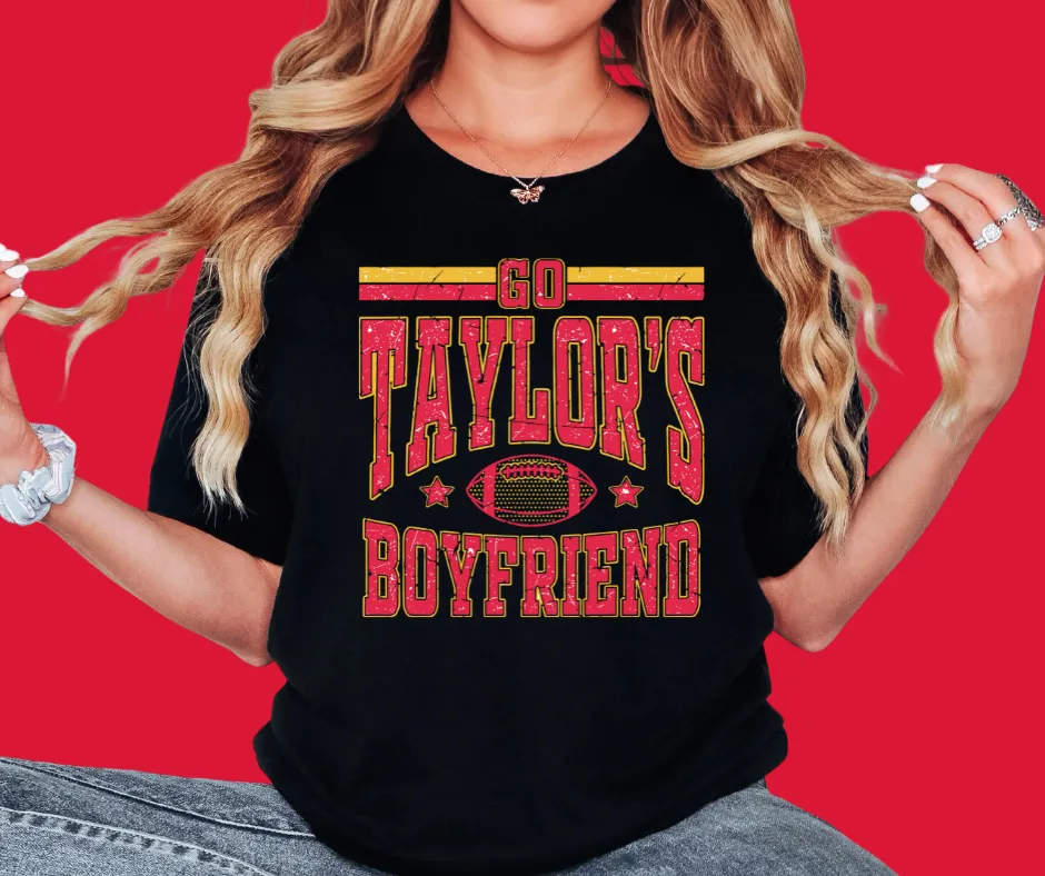 Go Taylor's Boyfriend Black Tee