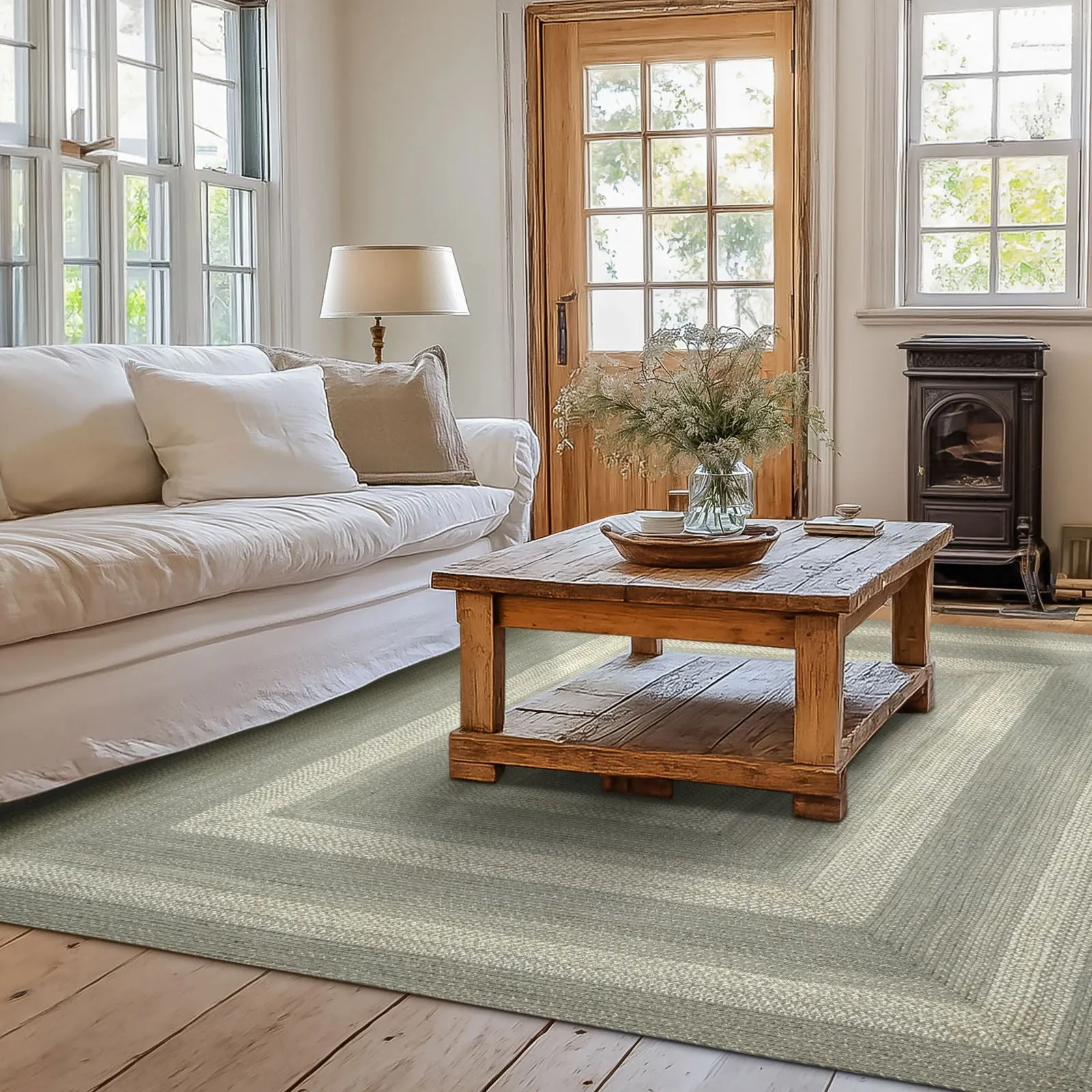 Grey Cloud Jute Braided Rugs